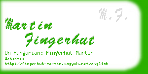 martin fingerhut business card